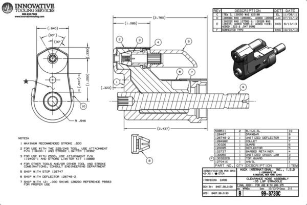 Huck 99-3733C 5/32" Dia. LGP Lockbolt Nose Assembly - Image 3