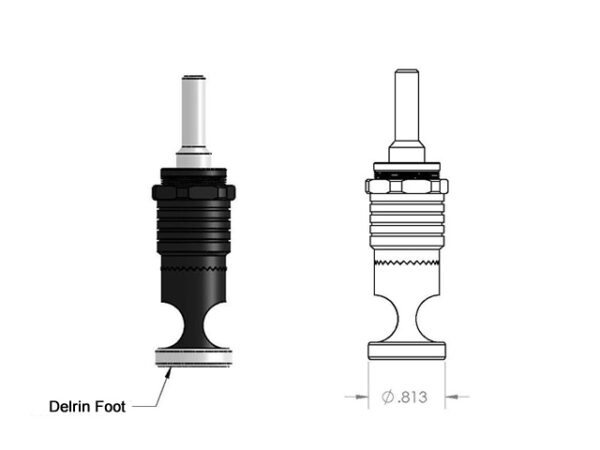 IT396-EN Low-Profile, Narrow-Delrin Non-Mar Footpiece 10,000 RPM-Rated Microstop Cage