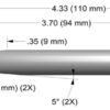 Gage Bilt NAS06-2480-45CN 3/16" Dia. NAS/GP Lockbolt Chisel Nose Assembly - Image 2