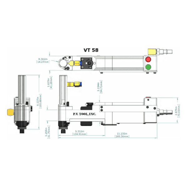 PV Tool VT58 Right Angle Positive Feed Drill - Image 2