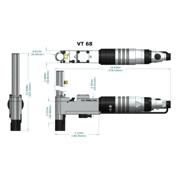 PV Tool VT68 Right Angle Positive Feed Drill - Image 2