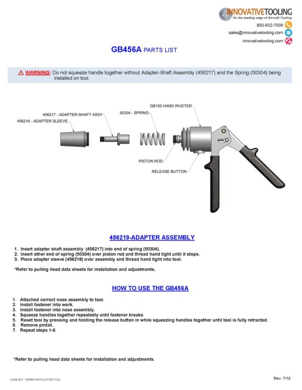 Gage Bilt GB456A Hydraulic Hand Riveter - Image 4