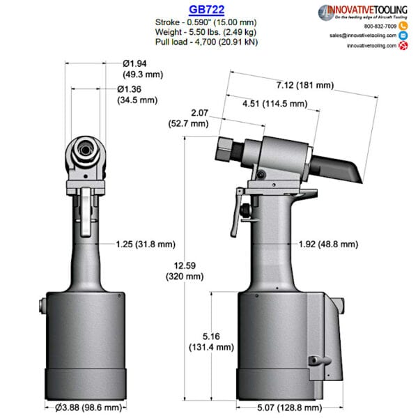 Gage Bilt GB722 Rivet Gun - Image 2