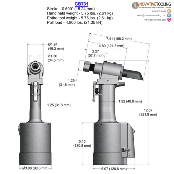 Gage Bilt GB731 Rivet Gun - Image 2