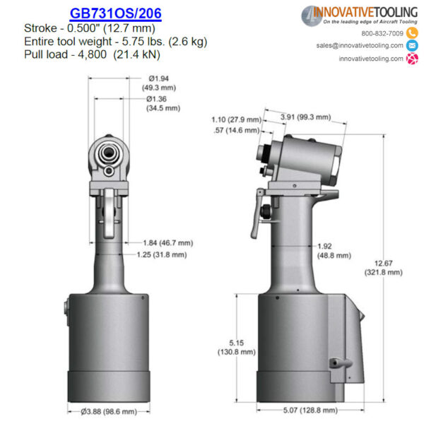 Gage Bilt GB731OS/206 Rivet Gun - Image 2