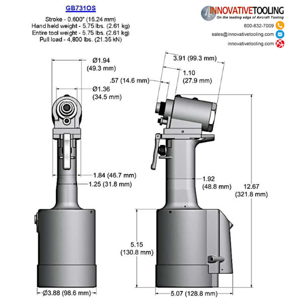 Gage Bilt GB731OS Rivet Gun - Image 2