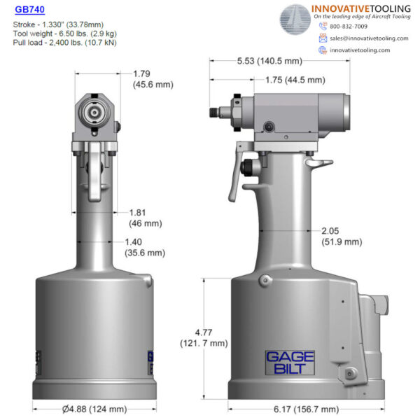 Gage Bilt GB740 Heavy-Duty Rivet Gun - Image 2
