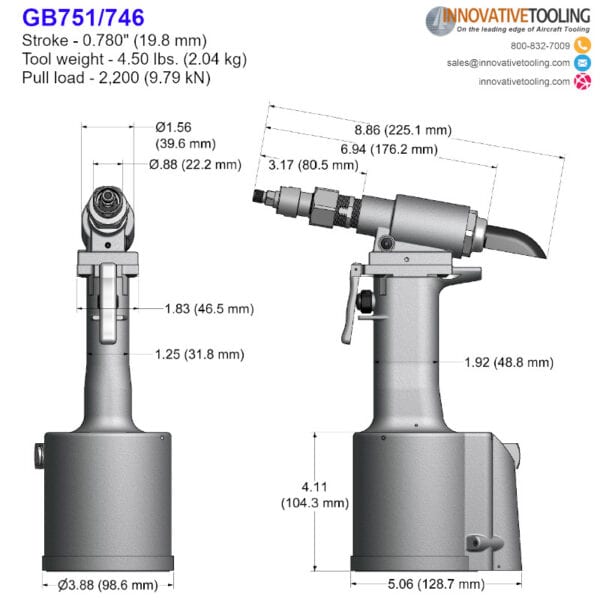 Gage Bilt GB751/746 Rivet Gun - Image 2