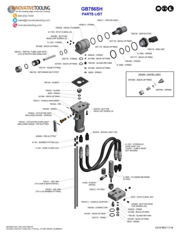 Gage Bilt GB756SH Split-Handle Rivet Gun - Image 6