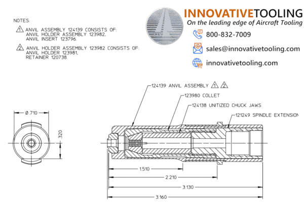 Huck 99-2737 3/16" Dia. Blind Rivet Nose Assembly - Image 3