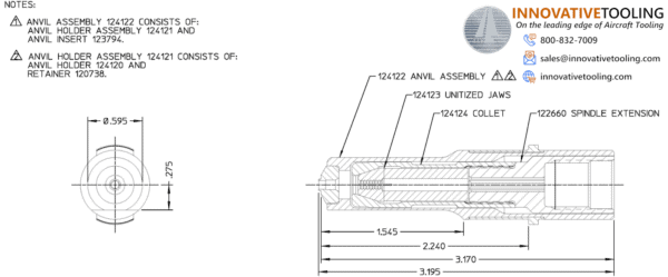 Huck 99-2725 1/8" Dia. Blind Rivet Nose Assembly - Image 3